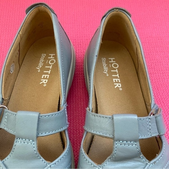 hotter womens nirvana II grey flat leather shoes US Size 7 - Picture 6 of 7